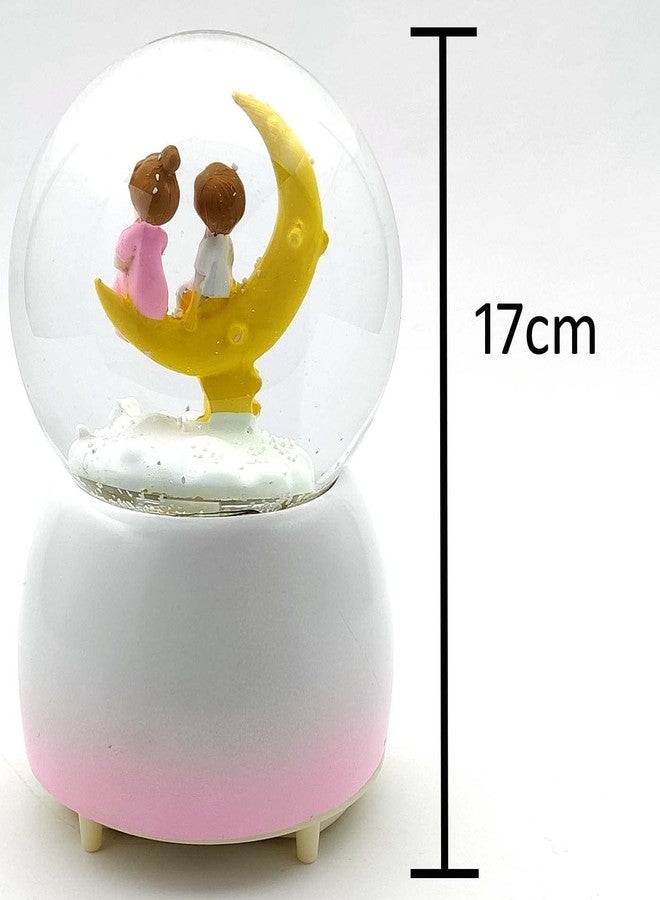 RedRoss Snow Globe Beautiful Dreams Motorized | Magical Flakes | Polyresin | Musical | Rotating Water | 17cm | 3 AAA Batteries - Image 3